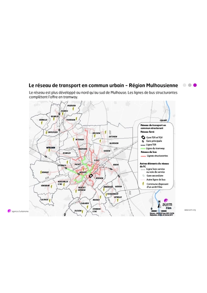 Le réseau de transport en commun structurant de m2A