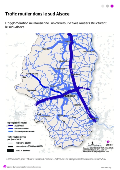 Trafic routier dans le sud Alsace