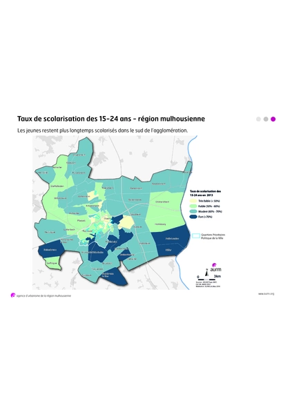 Taux de scolarisation des 15-24 ans