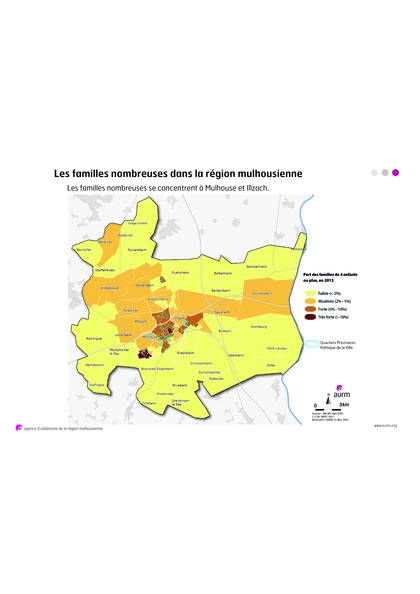 Les familles nombreuses en 2013