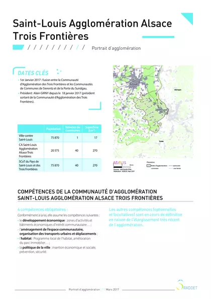 SRADDET : Portrait d'agglomération : Saint-Louis Agglomération Alsace Trois Frontières