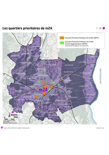 Quartiers prioritaires de m2A