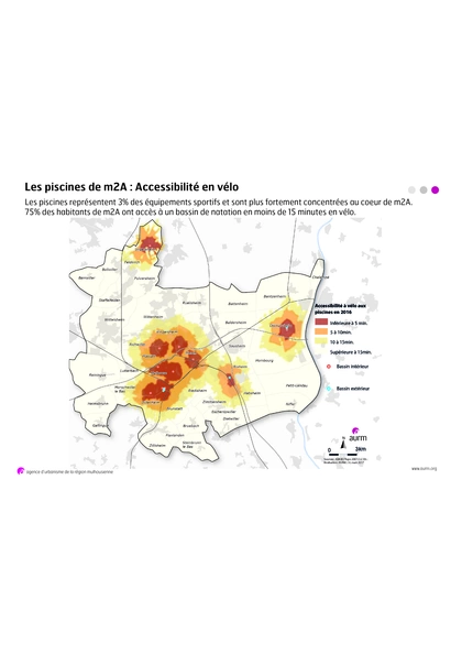 Accessibilité à vélo aux piscines 2016 - m2A