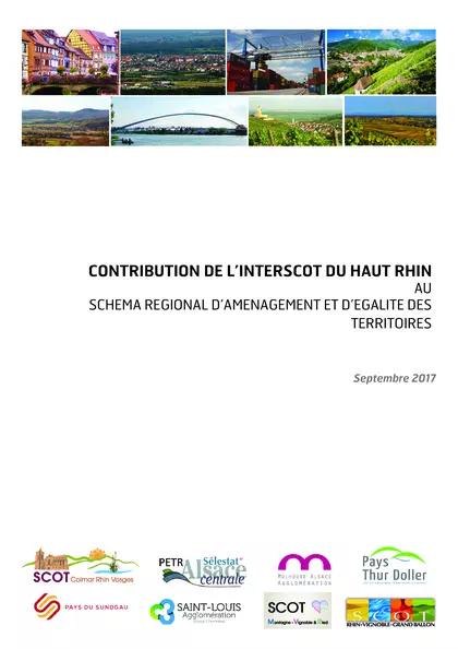 Contribution de l'interscot du Haut Rhin au Schéma Régional d'Aménagement et d'Egalité des Territoires