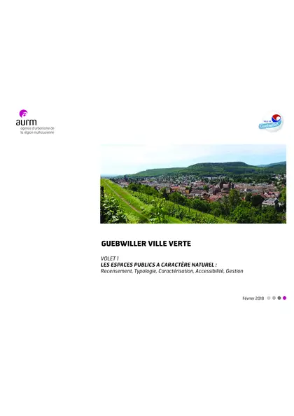 Guebwiller ville verte : volet 1 : les espaces publics à caractère naturel : recensement, typologie, caractérisation, accessibilité, gestion