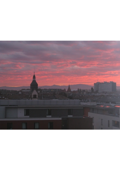 2016 Mulhouse  Vue du Toît sous coucher du soleil