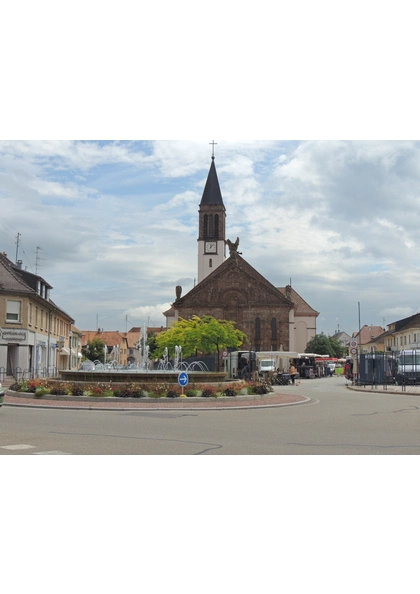 2016 Wittelsheim  Centre Place Eglise marché