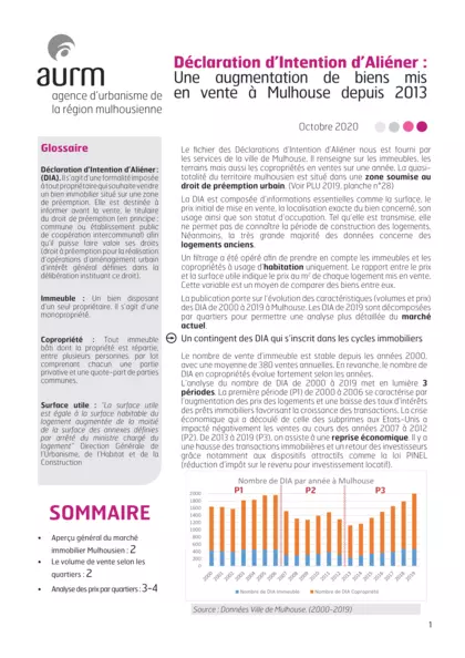 Déclaration d'Intention d'Aliéner : une augmentation de biens mis en vente à Mulhouse depuis 2013