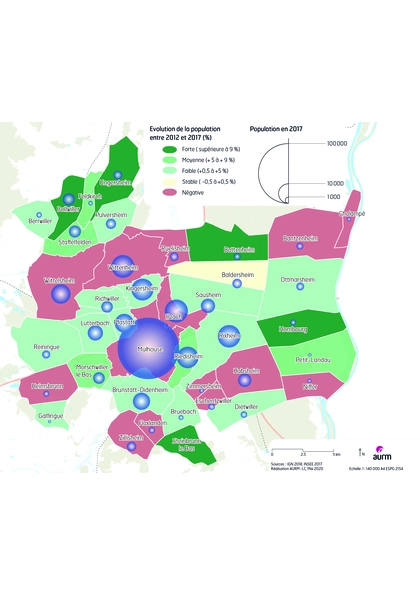 Dynamique démographique de la région mulhousienne