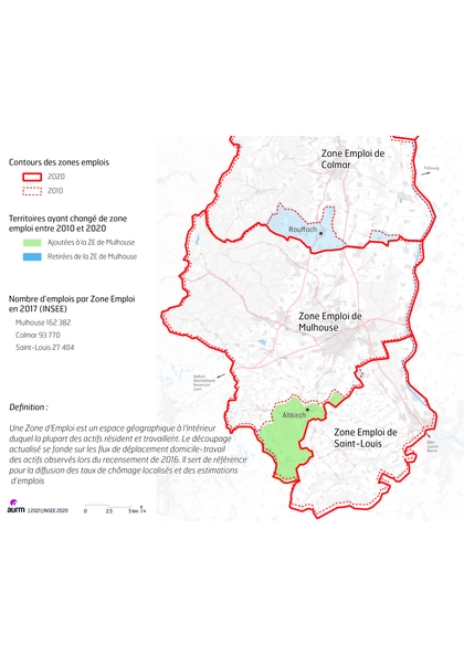 Les zones d'emploi du Sud Alsace