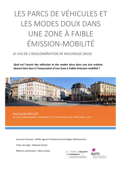 Les parcs de véhicules et les modes doux dans une zone à faible émission-mobilité : le cas de l'agglomération mulhousienne (rapport de stage)