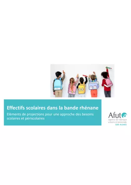 Effectifs scolaires dans la bande rhénane