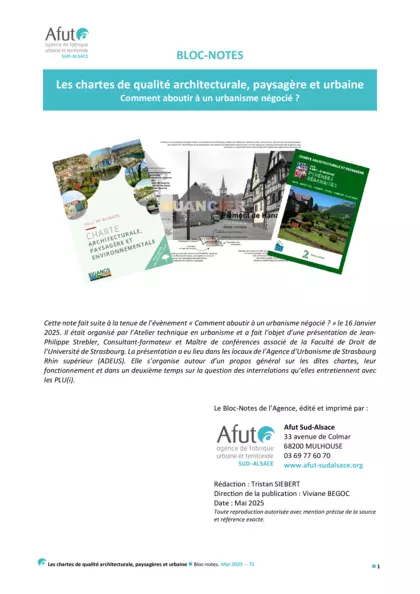 Les chartes de qualité architecturale, paysagère et urbaine, Comment aboutir à un urbanisme négocié ?